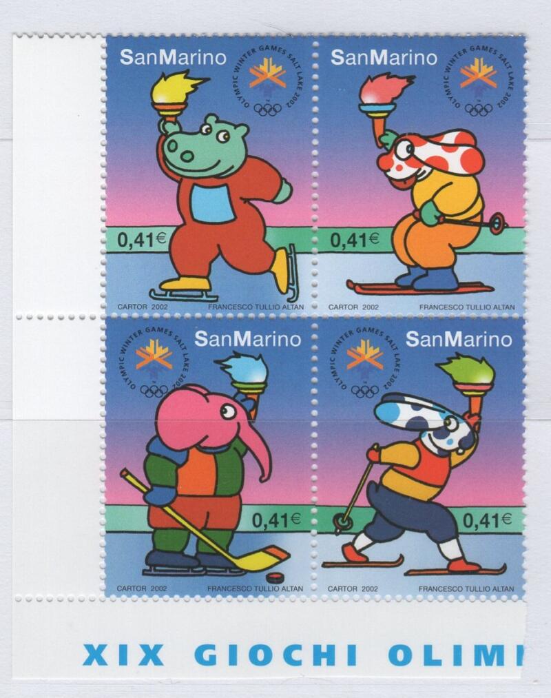 Francobolli San Marino Anno 2002 SALT LAKE CITY 2002 Giochi Olimpici invernali