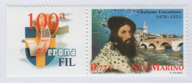 Francobollo San Marino Anno 2003 Centesima edizione di VERONAFIL Esposizione filatelica internazionale Verona