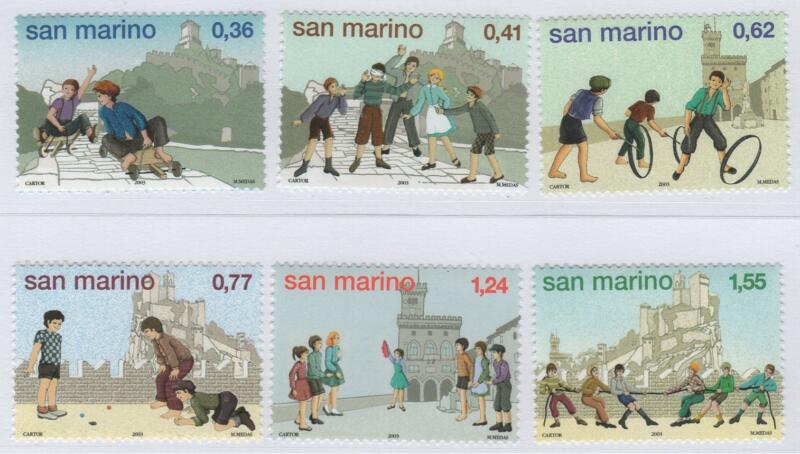 Francobolli San Marino Anno 2003 Amarcord Antichi giochi giovanili