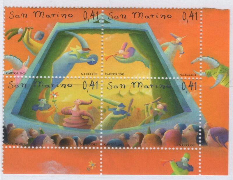 Francobolli San Marino Anno 2003 L'arte dei burattini