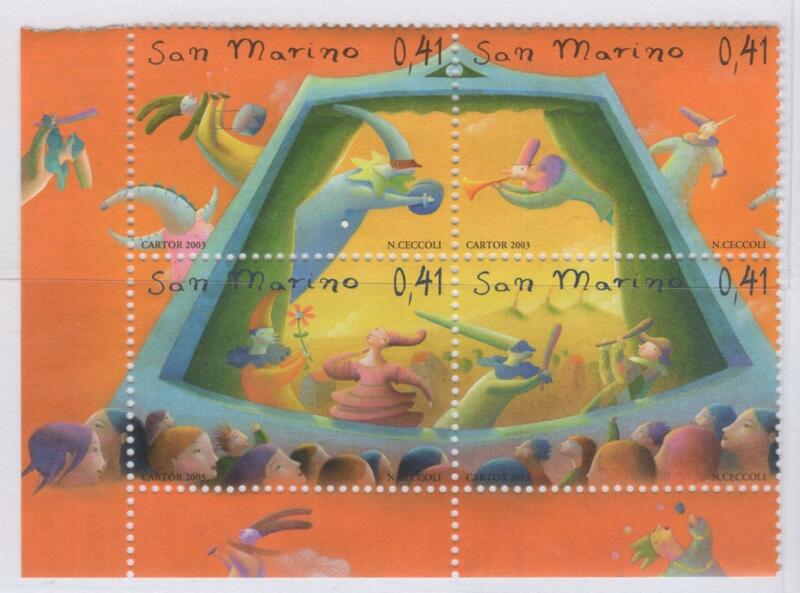 Francobolli San Marino Anno 2003 L'arte dei burattini
