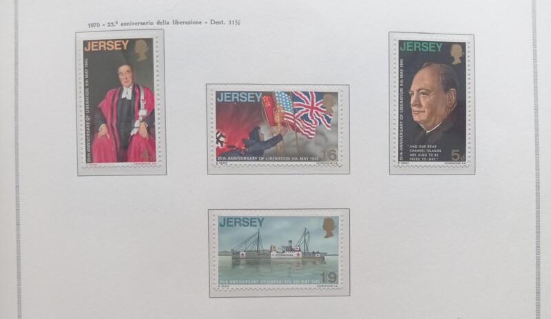 Francobolli Jersey Anno 1970 25esimo anniversario della Liberazione