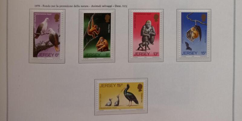 Francobolli Jersey Anno 1979 Protezione degli animali Terza serie