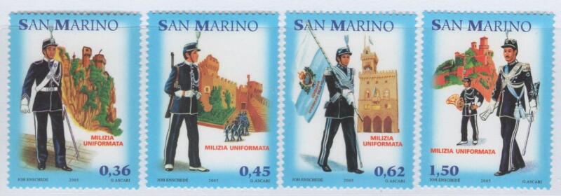 Francobolli San Marino Anno 2005 La Milizia uniformata sammarinese