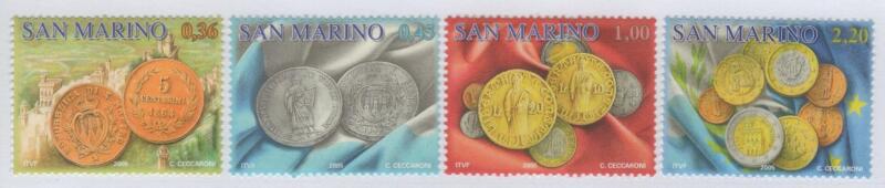 Francobolli San Marino Anno 2005 Le monete di San Marino