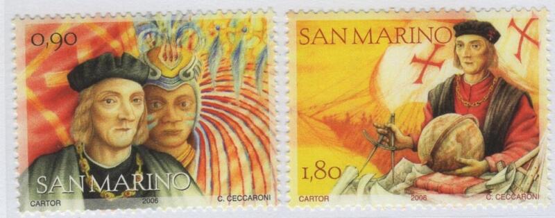 Francobolli San Marino Anno 2006 Quinto centenario della morte di Cristoforo Colombo