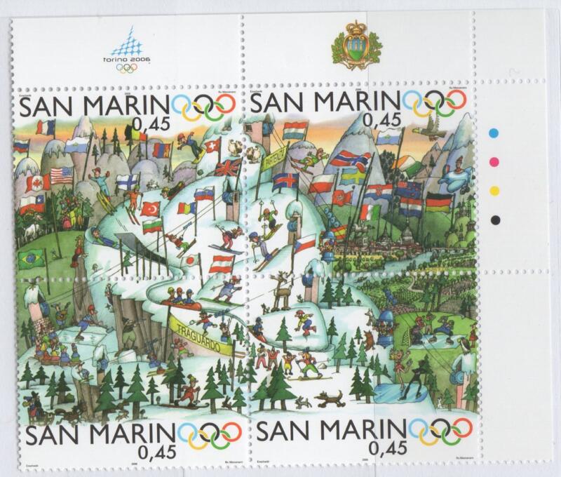 Francobolli San Marino Anno 2006 TORINO 2006 20esimi Giochi Olimpici Invernali