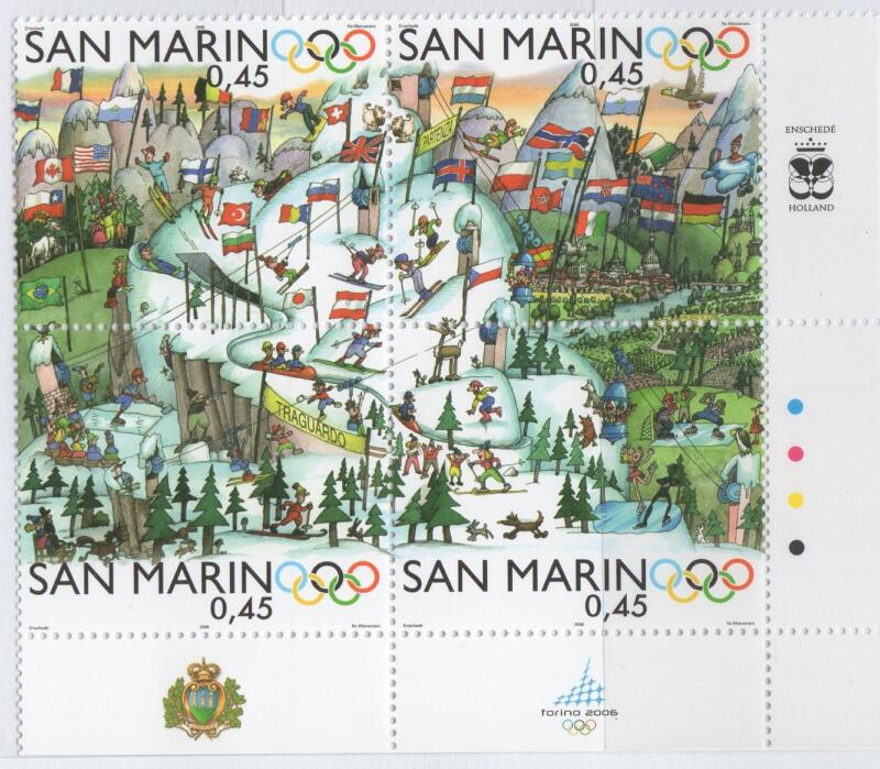 Francobolli San Marino Anno 2006 TORINO 2006 20esimi Giochi Olimpici Invernali