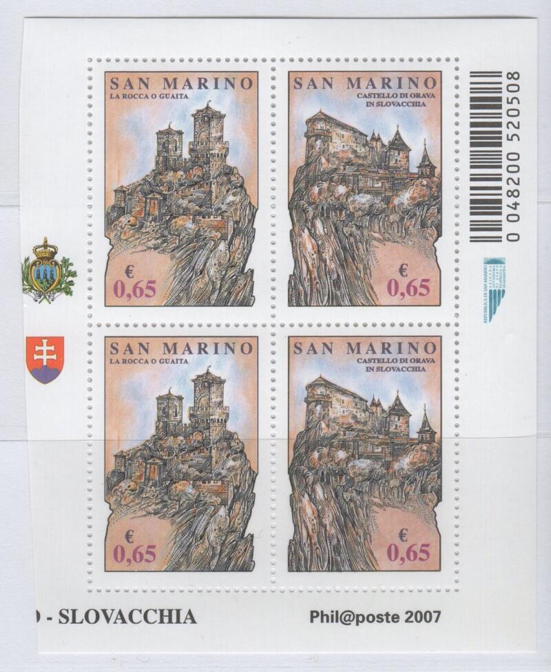 Francobolli San Marino Anno 2007 Rocche di libertà