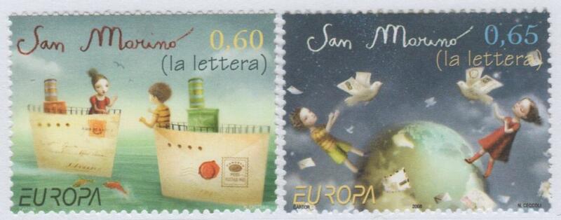 Francobolli San Marino Anno 2008 Europa La lettera