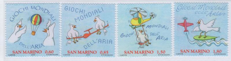 Francobolli San Marino Anno 2009 Giochi mondiali dell'aria Torino