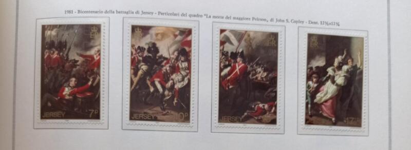 Francobolli Jersey Anno 1981 Bicentenario della Battaglia di Jersey