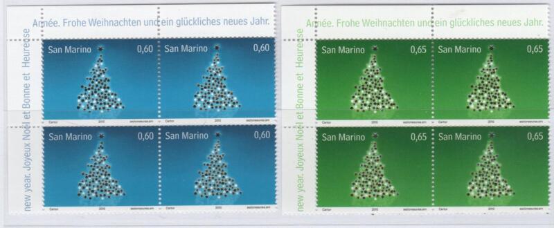 Quartine Francobolli San Marino Anno 2010 Natale