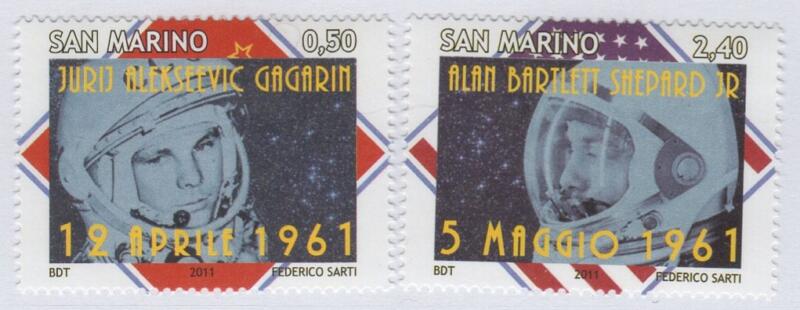 Francobolli San Marino Anno 2011 Cinquantenario dei primi uomini nello spazio
