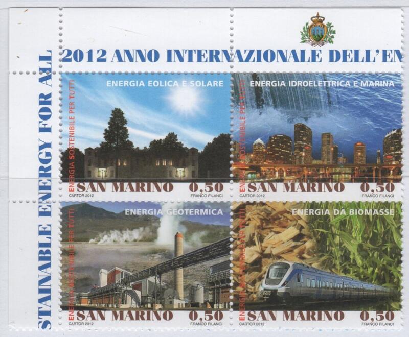 Francobolli San Marino Anno 2012 Anno Internazionale dell’energia sostenibile per tutti