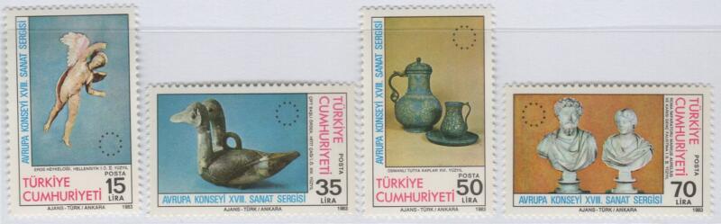 Francobolli Turchia Anno 1983 Esposizione europea di arte Istanbul