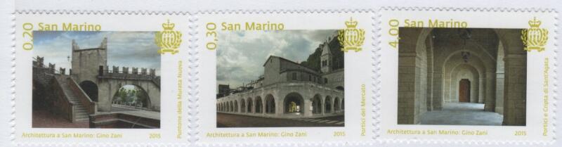 Francobolli San Marino Anno 2015 Architettura a San Marino Gino Zani