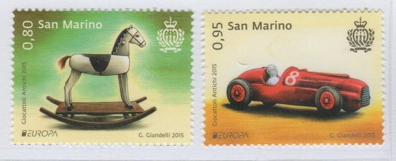 Francobolli San Marino Anno 2015 Europa Giocattoli d'epoca