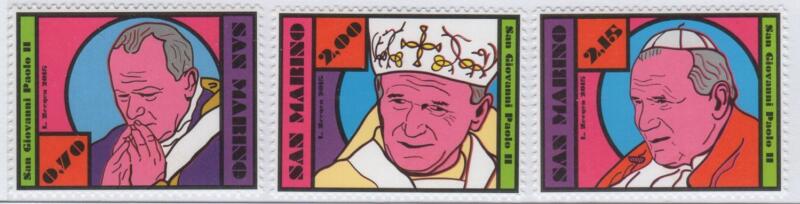 Francobolli San Marino Anno 2015 Decimo anniversario della morte di San Giovanni Paolo II