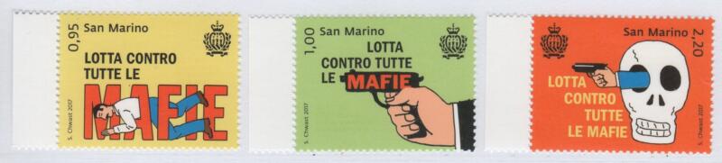 Francobolli San Marino Anno 2017 Lotta contro tutte le mafie