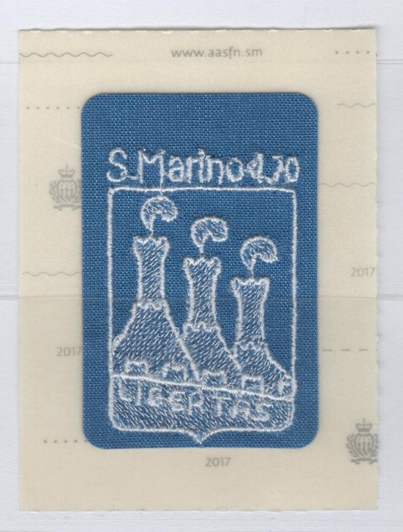 Francobollo San Marino Anno 2017 140esimo anniversario della prima emissione postale di San Marino