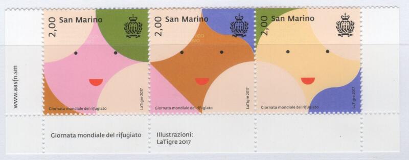 Francobolli San Marino Anno 2017 Giornata mondiale del rifugiato