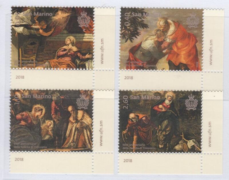 Francobolli San Marino Anno 2018 Cinquecentenario della nascita del Tintoretto