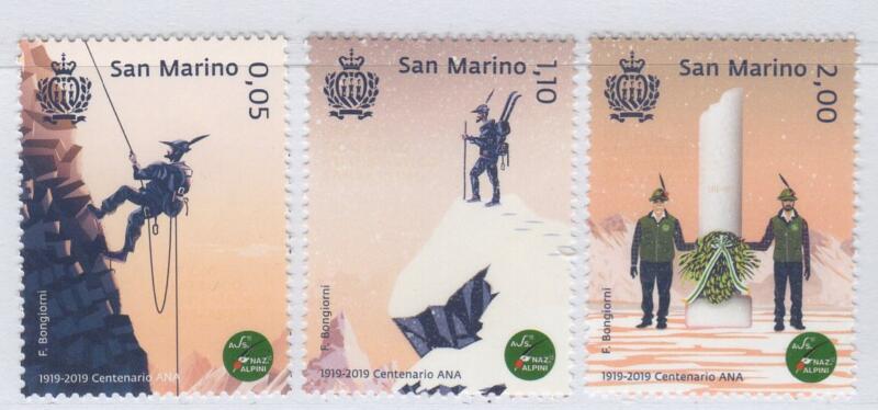 Francobolli San Marino Anno 2019 Centenario dell'Associazione Nazionale Alpini