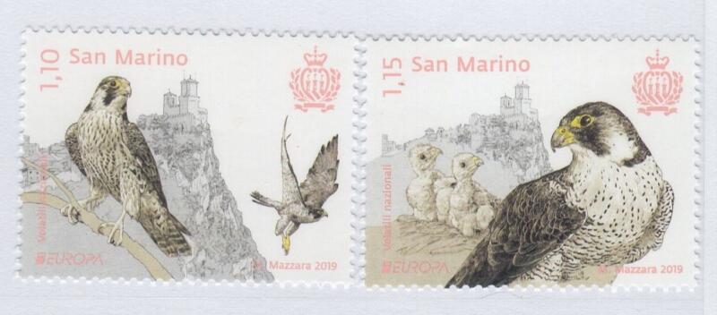 Francobolli San Marino Anno 2019 Europa Uccelli