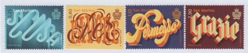 Francobolli San Marino Anno 2019 Parole educate