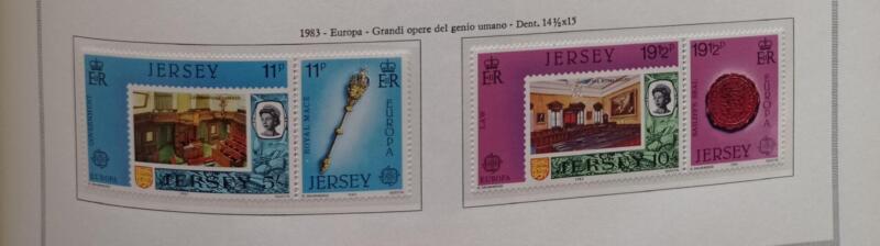 Francobolli Jersey  Anno 1983 Europa Le grandi scoperte del genio umano