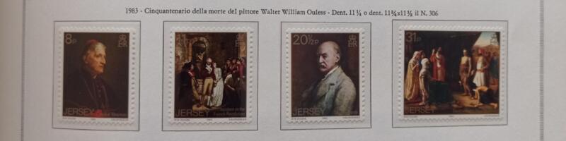 Francobolli Jersey Anno 1983 Artisti di Jersey