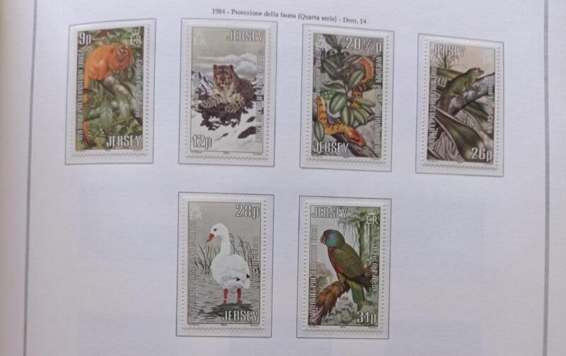 Francobolli Jersey Anno 1984 Protezione degli animali Quarta serie