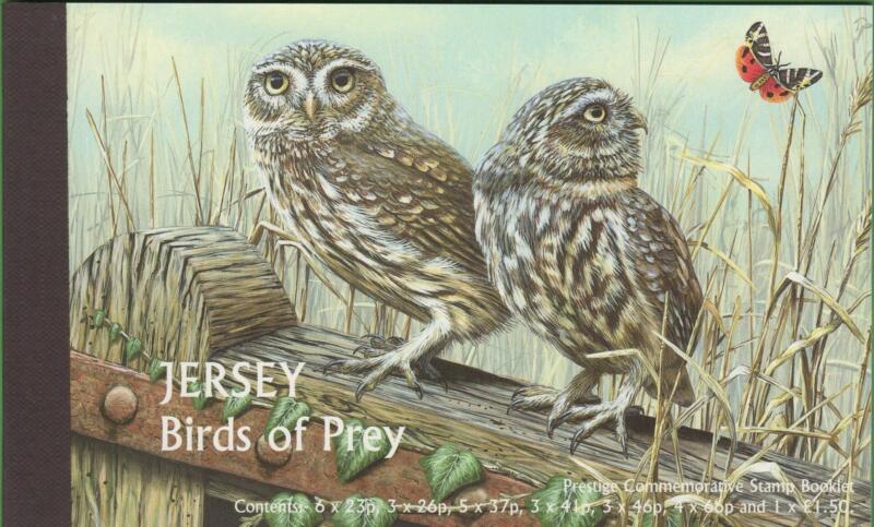 Libretto Jersey Anno 2001 Fauna Uccelli rapaci diurni e notturni