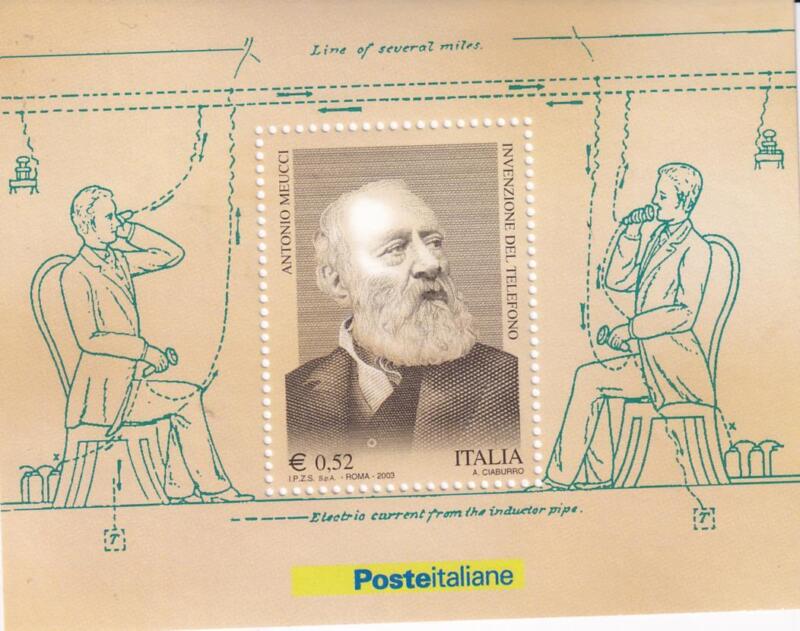 Foglietto Italia Anno 2003 Omaggio ad Antonio Meucci
