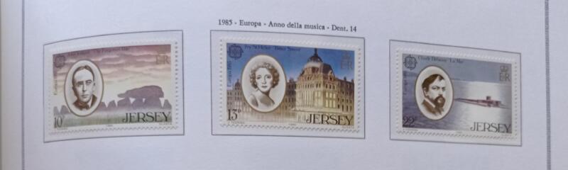 Francobolli Jersey Anno 1985 Europa Anno europeo della musica