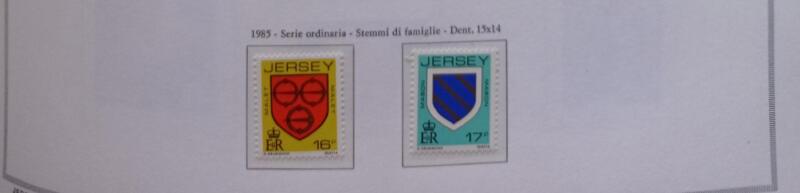 Francobolli Jersey Anno 1985 Stemmi