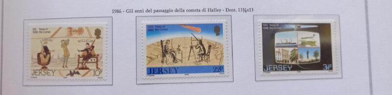 Francobolli Jersey Anno 1986 Cometa di Halley