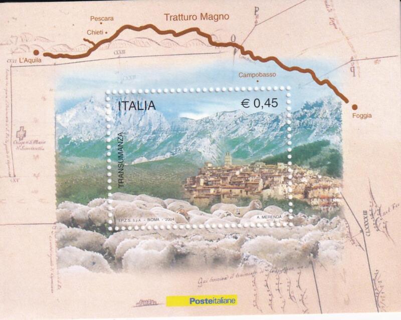 Foglietto Italia Anno 2004 Transumanza attraverso il Tratturo Magno