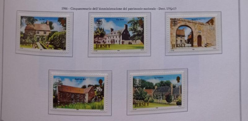 Francobolli Jersey Anno 1986 Cinquantenario del National Trust
