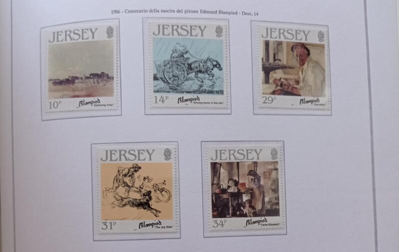 Francobolli Jersey Anno 1986 Artisti di Jersey