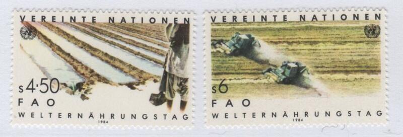 Francobolli Nazioni Unite – ONU Ufficio di Vienna Anno 1984 FAO Giornata mondiale dell'alimentazione