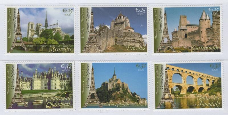 Francobolli Nazioni Unite – ONU Ufficio di Vienna Anno 2006 Il patrimonio mondiale Francia