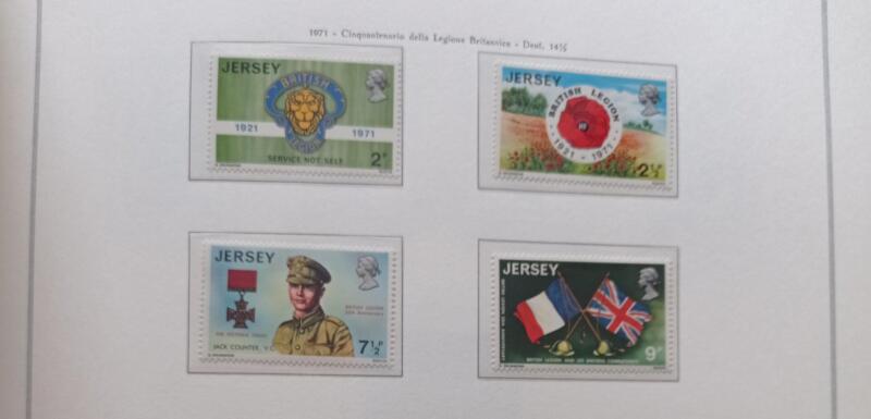 Francobolli Jersey Anno 1971 Cinquantenario della Legione britannica