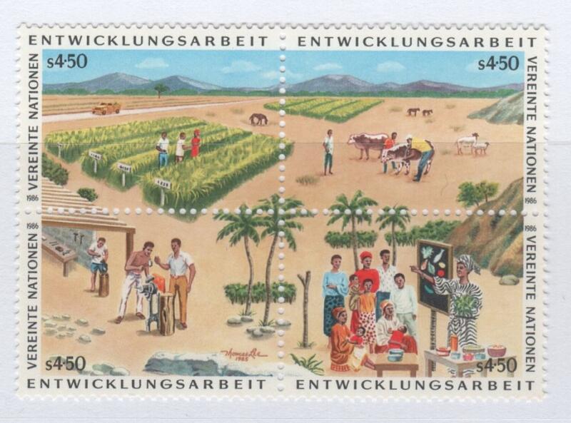 Francobolli Nazioni Unite – ONU Ufficio di Vienna Anno 1986 Programma di sviluppo