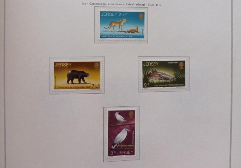 Francobolli Jersey Anno 1972 Protezione degli animali Seconda serie