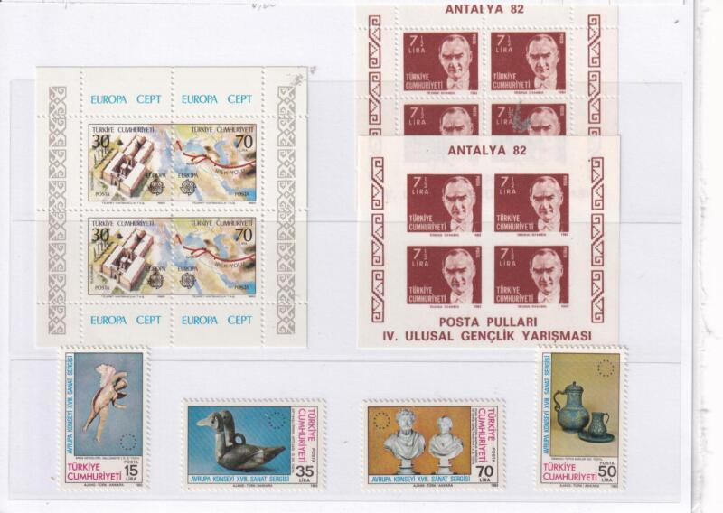 Francobolli e Foglietti Turchia Anni 1982 e 1983 Varie emissioni