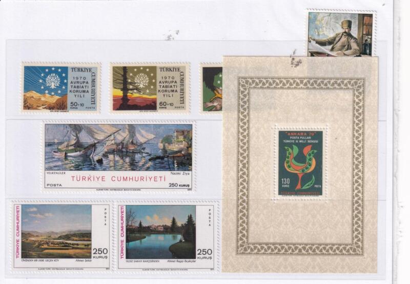 Francobolli e Foglietto Turchia Anni 1970 e 1971 Varie emissioni