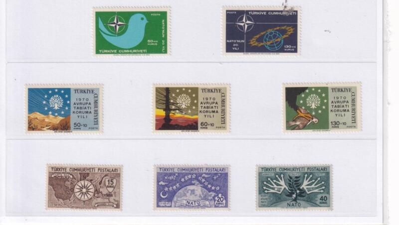 Francobolli Turchia Anni 1954, 1969 e 1970 Varie emissioni