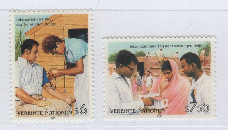 Francobolli Nazioni Unite – ONU Ufficio di Vienna Anno 1988 Giornata internazionale dei volontari